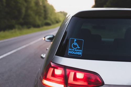 Disabled badge holder car - badge,