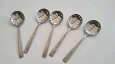 5 VINTAGE VINERS EXECUTIVE SUITE  STAINLESS STEEL SPOONS