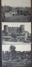 3 early Photo Prints Shrewsbury, the Castle with Horse & Carts, Quarry Dingle