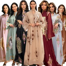 Sequins Flower Women Kaftan