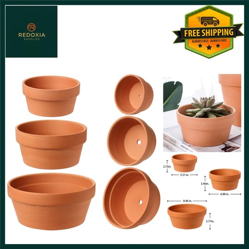 Terracotta clay plant pots - terracotta,