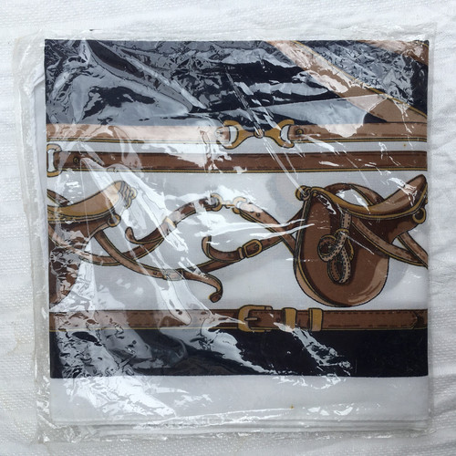 Horse tack themed scarf with - scarf,