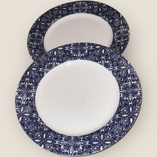 Denby Monsoon Cordoba Cadiz 2 Salad Dessert Plates 8.5” Blue Unused New w/o Tags