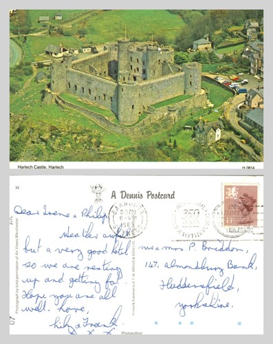 Vintage postcard harlech - vintage,