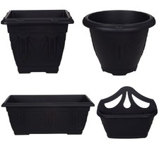 2 x Black Venetian Planter