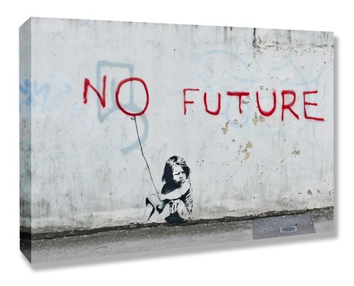 Banksy canvas street wall - street,