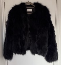 Short Blue Fox Real Fur Jacket