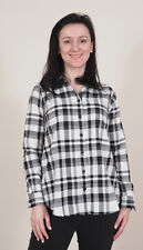 Ladies Flannel Shirts 100% Cotton Checked Premium Casual Size 6-16 Relaxed Fit