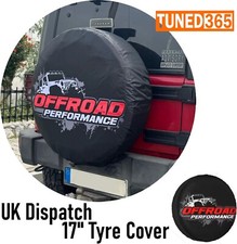 Offroad Spare wheel tyre cover covering back PVC 17" leather 4x4 Jimny Jeep UK