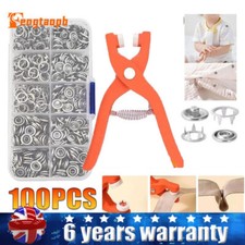 100X Metal Snap Fastener Kit