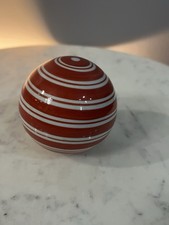 Red & White Stripe Porcelain