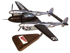 Lockheed P-38 Lightning Sohio Trophy Race N68394 Desk WW2 Model 1/32 SC Airplane