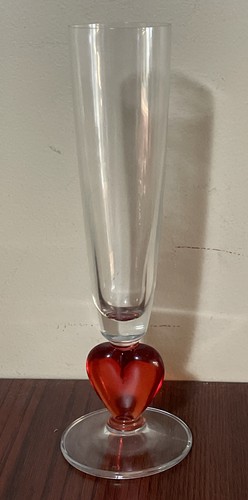 Valentine red heart glass - valentine,