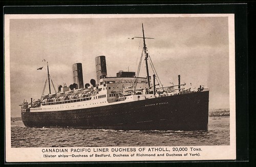 Postcard passenger ship - postcard,