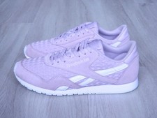 Reebok Classic Nylon Slim Architect Ladies Trainers Lilac Pink Size 5 / 38