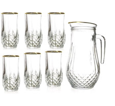 7PC GLASSWARE CRYSTAL CUT