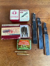 Lot Antique  Pen Nib Tins