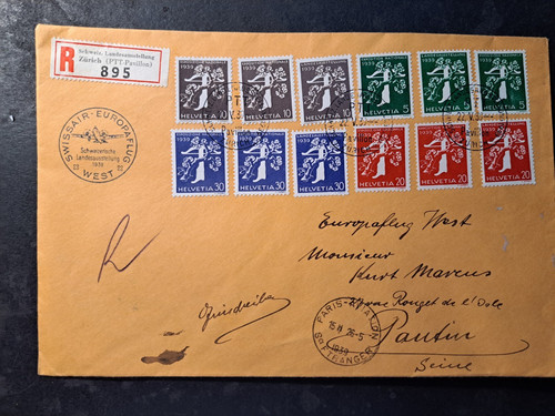 Switzerland 1939 swissair - 1939, "swissair