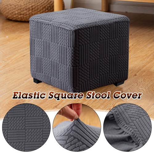 Square stretch footstool cover - stretch,