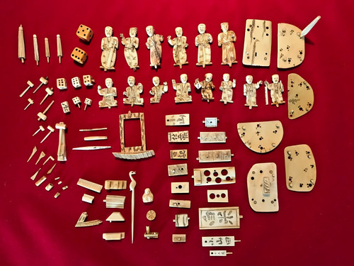 Antique chinese bone gaming - antique,