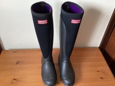 Hunter Wellies UK Size 3 Original Two Tone Purple Black