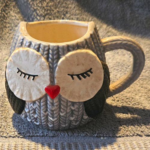Ceramic owl figural - ceramic,