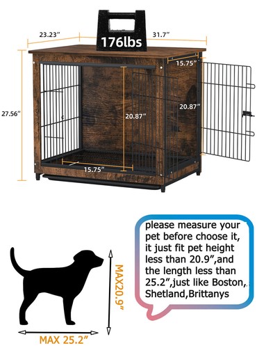 Chic wooden dog crate - chic,