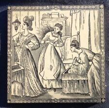 Victorian tile, Malkin Edge, Cinderella Series, Dressing for the Ball c.1880