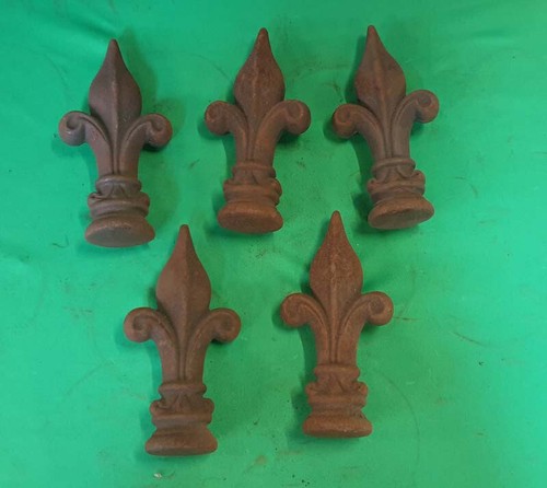 Wrought iron railheads - wrought, 5