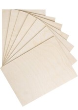 15x Plywood Sheets |  Panel Boards | Natural Birch Wood 30x21cm x 1mm thickness 