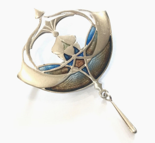 Pat cheney enamel pendant - pat,