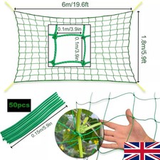 Plant Support Mesh Net Vegetable Fruit Climbing Netting Pea Bean Trellis 6mx1.8m