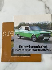 Fiat 131 Supermirafiori Twin Cam Saloon 1978 2 x original UK Sales Brochures
