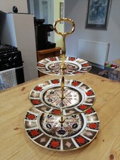 Royal Crown Derby imari 1128 three tier cake stand: firsts