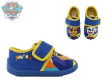 Boys Paw Patrol Slippers Childrens Toddler House Shoes Touch Fastening Blue