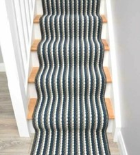 Very Long Dark Navy Blue Stair