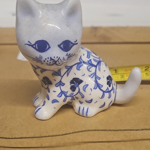 Blue white floral ceramic - blue, &