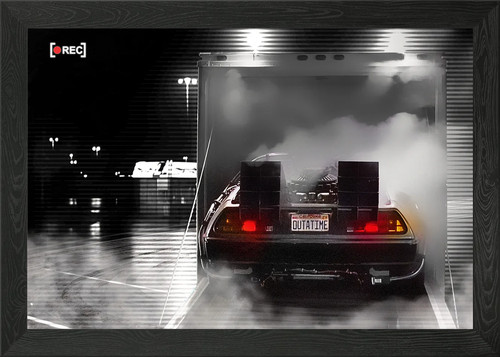 Delorean dmc framed wall - framed,