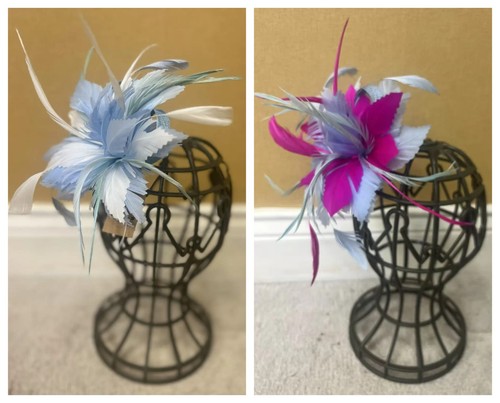Ladies elegant flower feather - ladies,