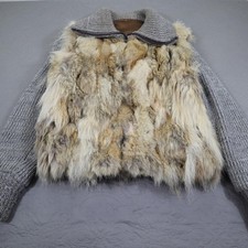 Real Fur Jacket Front Knit