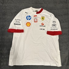 Scuderia Ferrari F1 Official PUMA Team Oversized Driver T-shirt.White. Size XL 