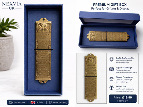Premium brass mezuzah door - premium,