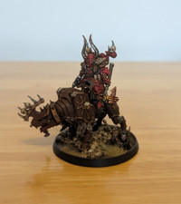 Warhammer 40K World Eaters Unique Chaos Lord Invocatus on Juggernaut - Pro Paint