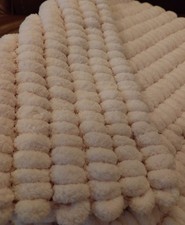 Pink Baby pom pom pram blanket