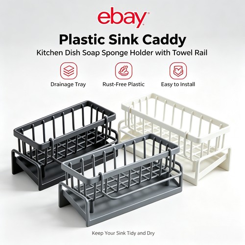 Plastic sink caddy kitchen - caddy,