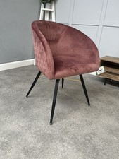 Vittorio LUX Velvet Dining Chair with Padded Seat | Tufted | Modern Retro Chair