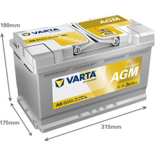 VARTA A6 VRLA AGM 12V 80AH 800A Car Battery Fits MERCEDES-BENZ ­A0019828108