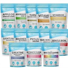 Vita London - Vitamins Minerals Supplements High Strength Vegan Tablets Capsules