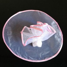 Satin pink organza tulle circle Bomboniere Favour Wedding Christening 29cm Diam