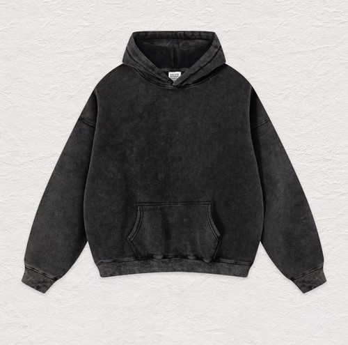 Men black pullover hooded - pullover,